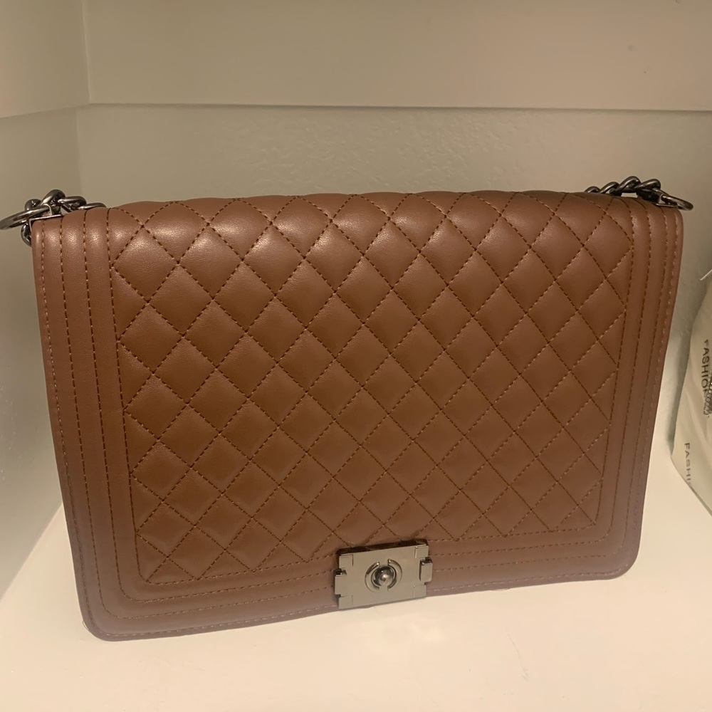 Brown Flap Over Messenger Purse